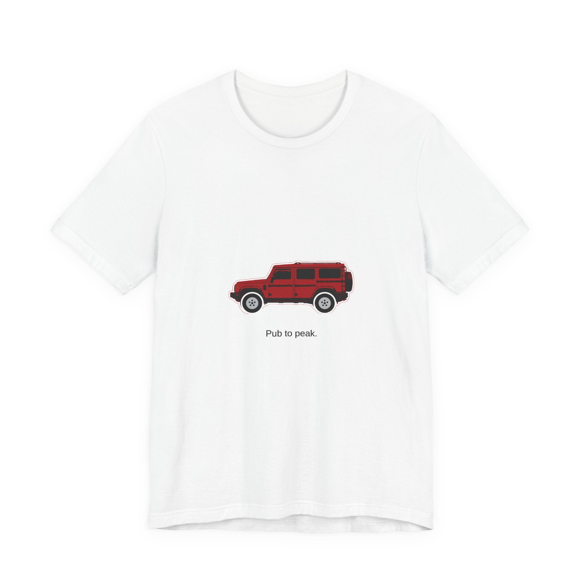 Boxy 4x4 Hambach Side Tee — Devil Red White Field — Pub to peak