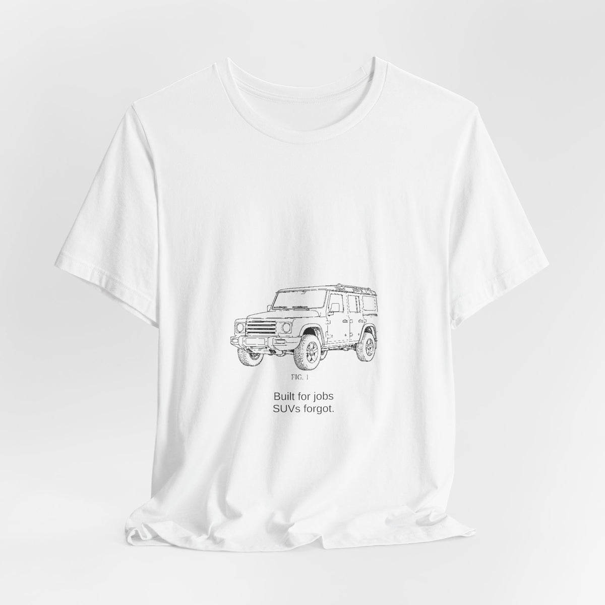 Boxy 4x4 Patent FIG. 1 Tee — Built for jobs SUVs forgot