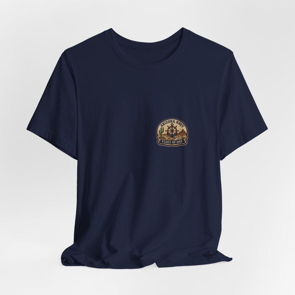 Tee with left-chest Arizona Navy fake patch – view 16