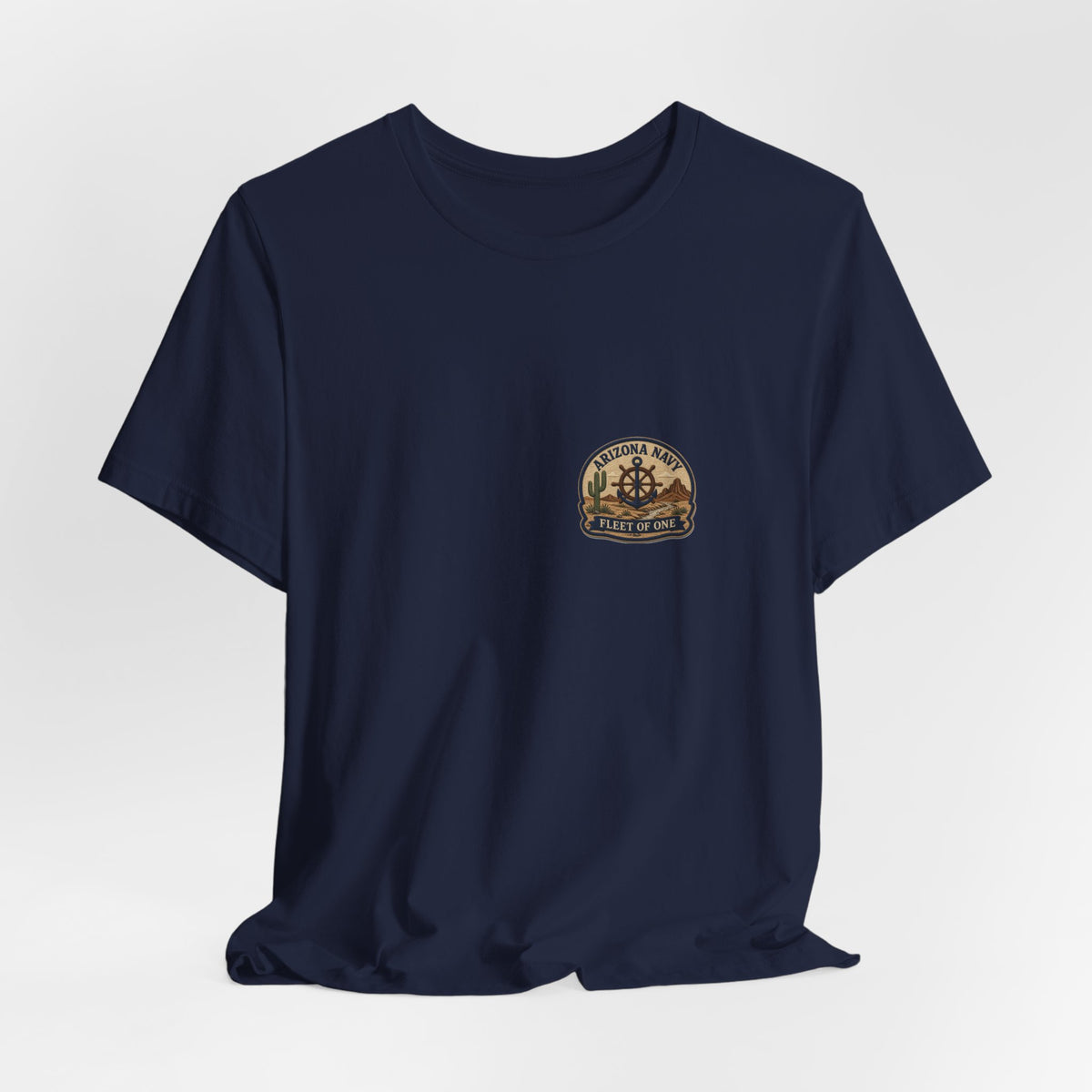Tee with left-chest Arizona Navy fake patch – view 16