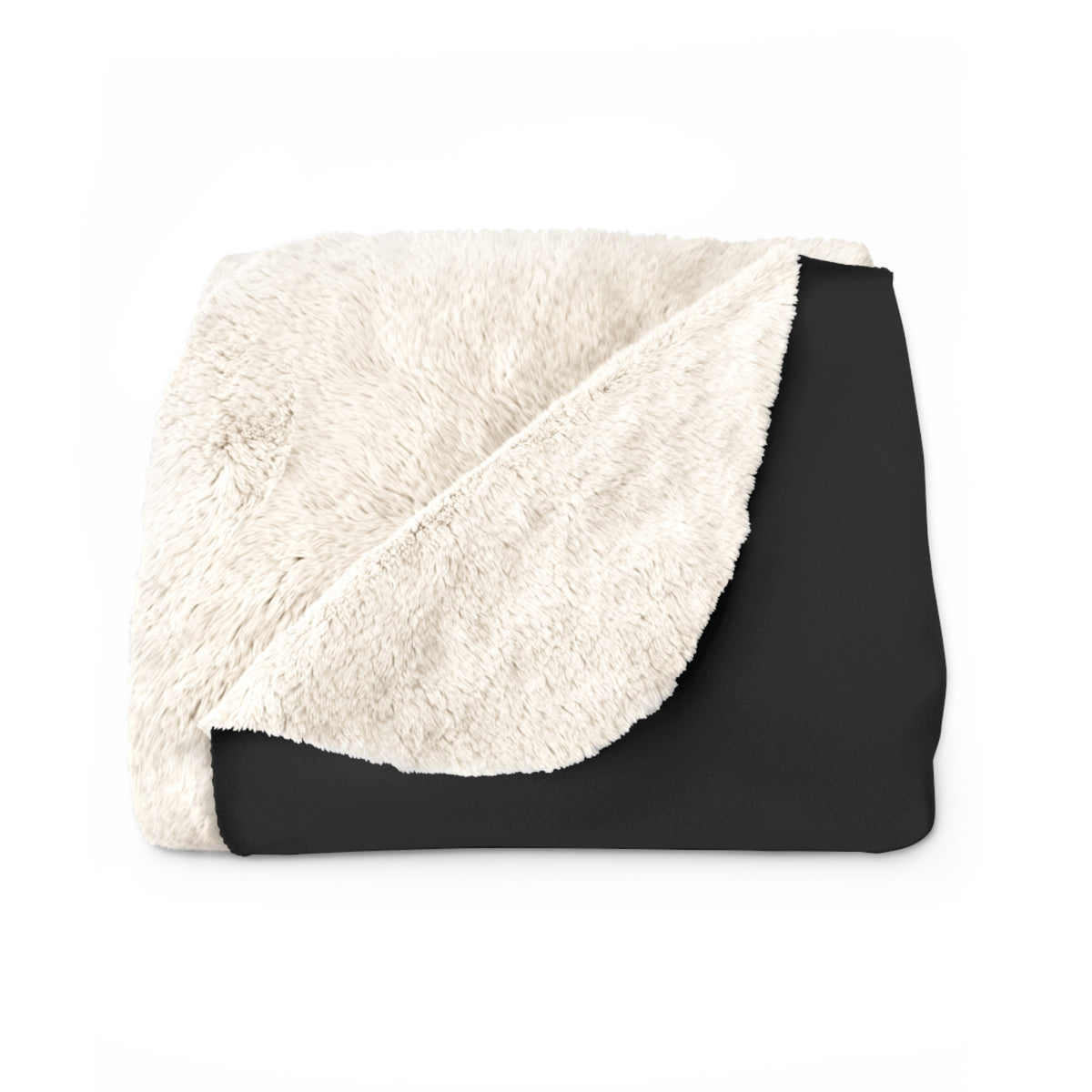 Night Wade sherpa blanket: boxy 4x4 wading black water at night, NO ROAD REQUIRED lettering – view 2