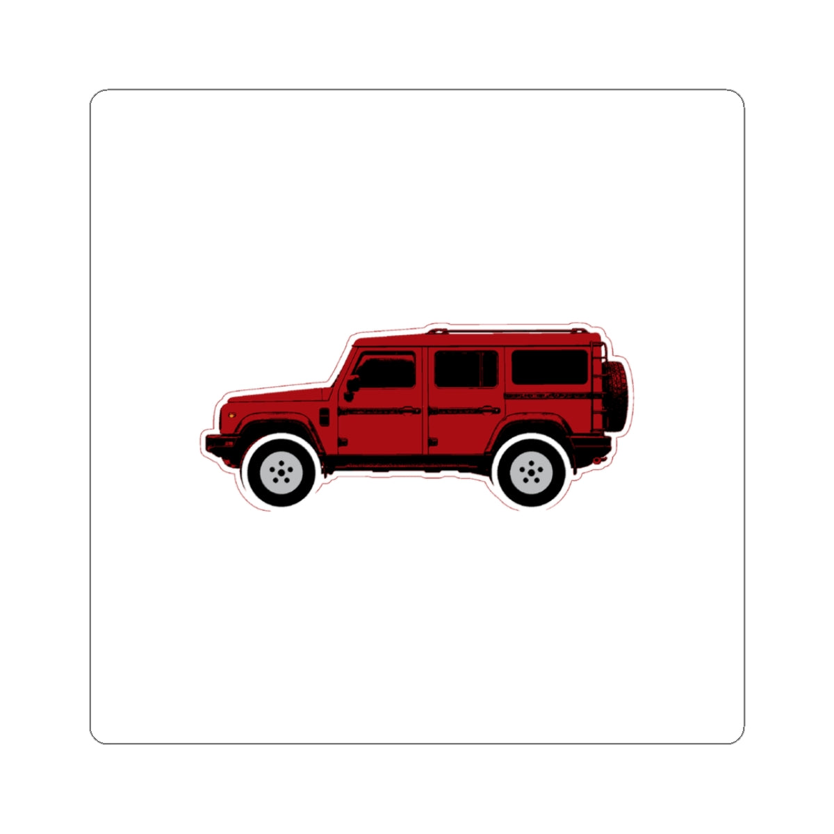 Boxy 4x4 Hambach Side Sticker — Devil Red White Field