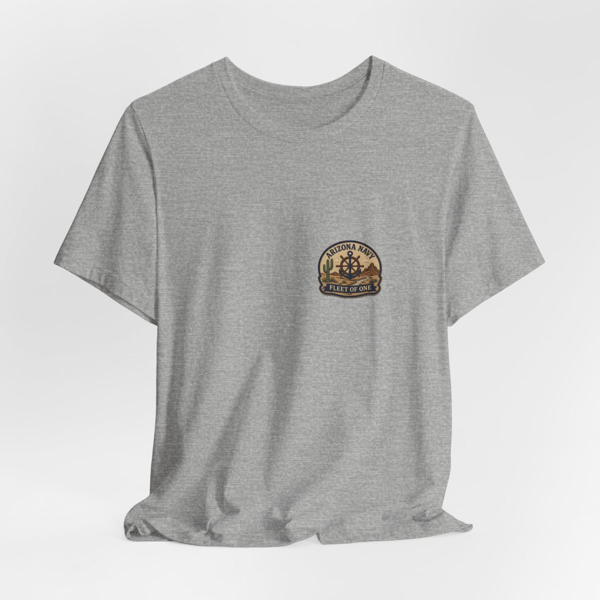Tee with left-chest Arizona Navy fake patch – view 13