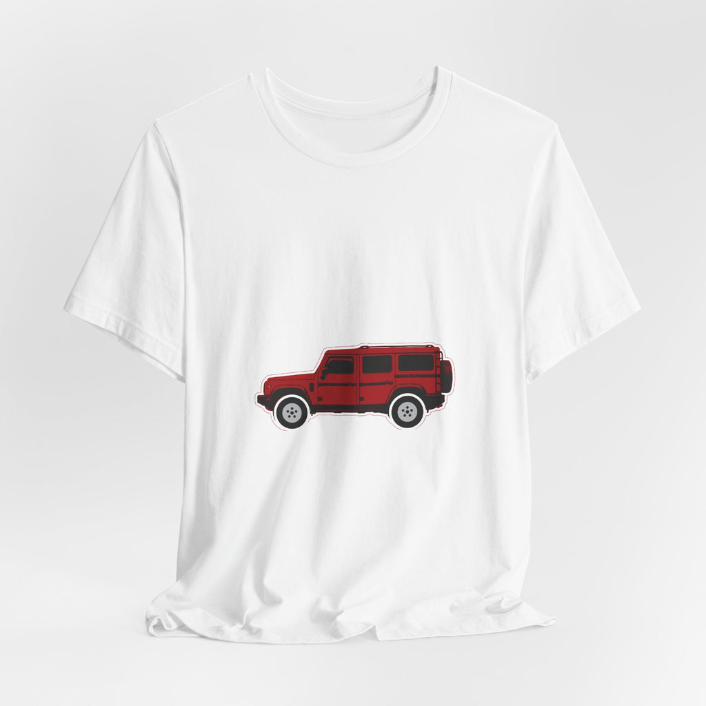 Boxy 4x4 Hambach Side Tee — Devil Red White Field