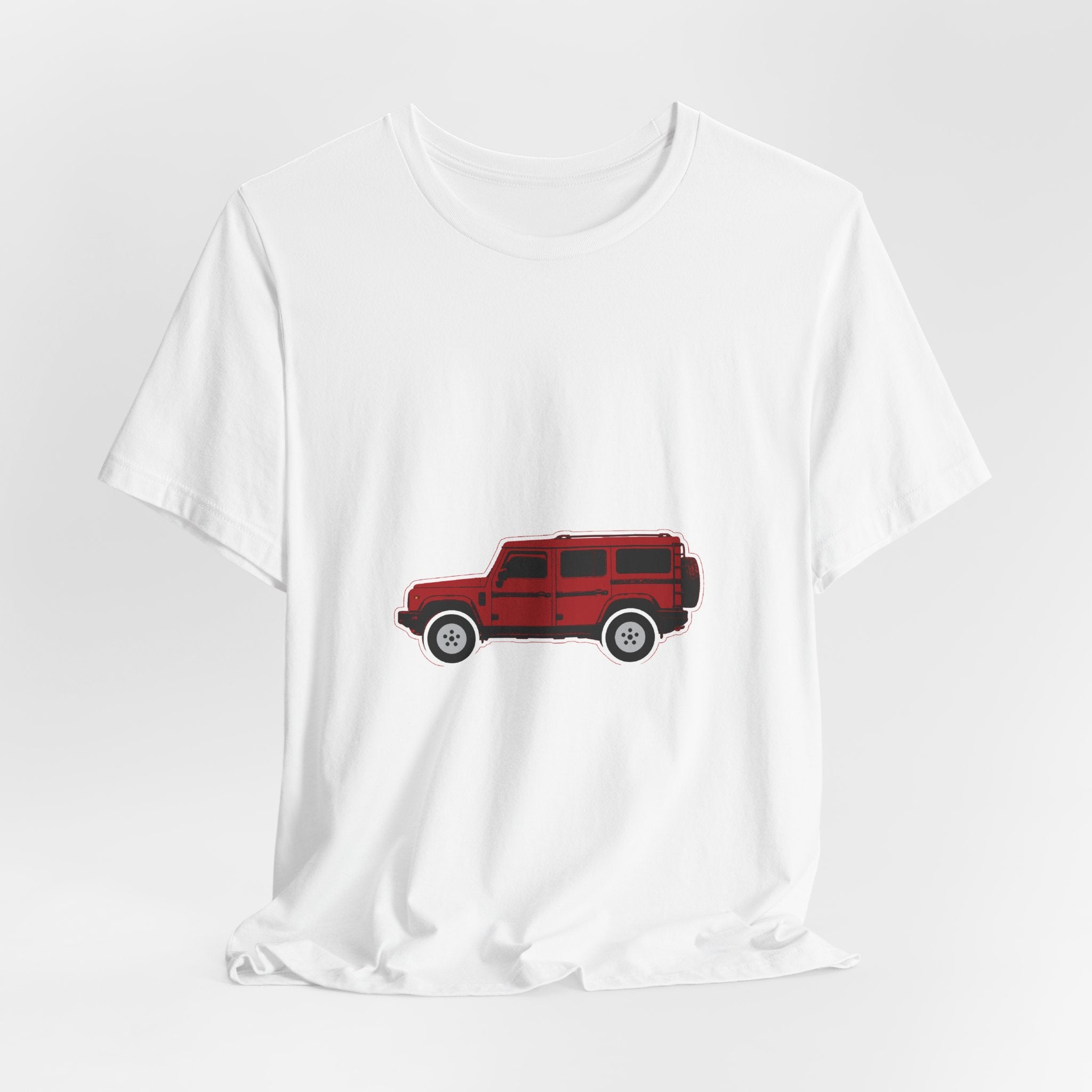 Boxy 4x4 Hambach Side Tee — Devil Red White Field