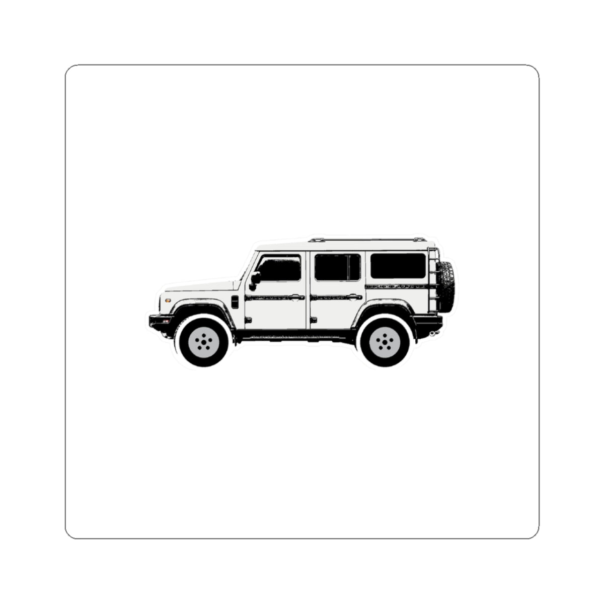 Boxy 4x4 Hambach Side Sticker — Scottish White White Field