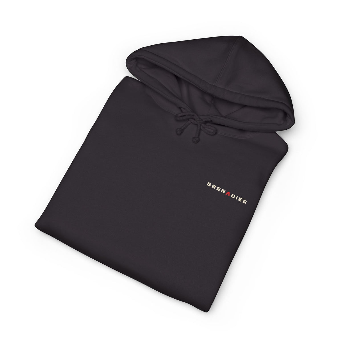 Night Wade heavyweight hoodie back print: boxy 4x4 wading water at night