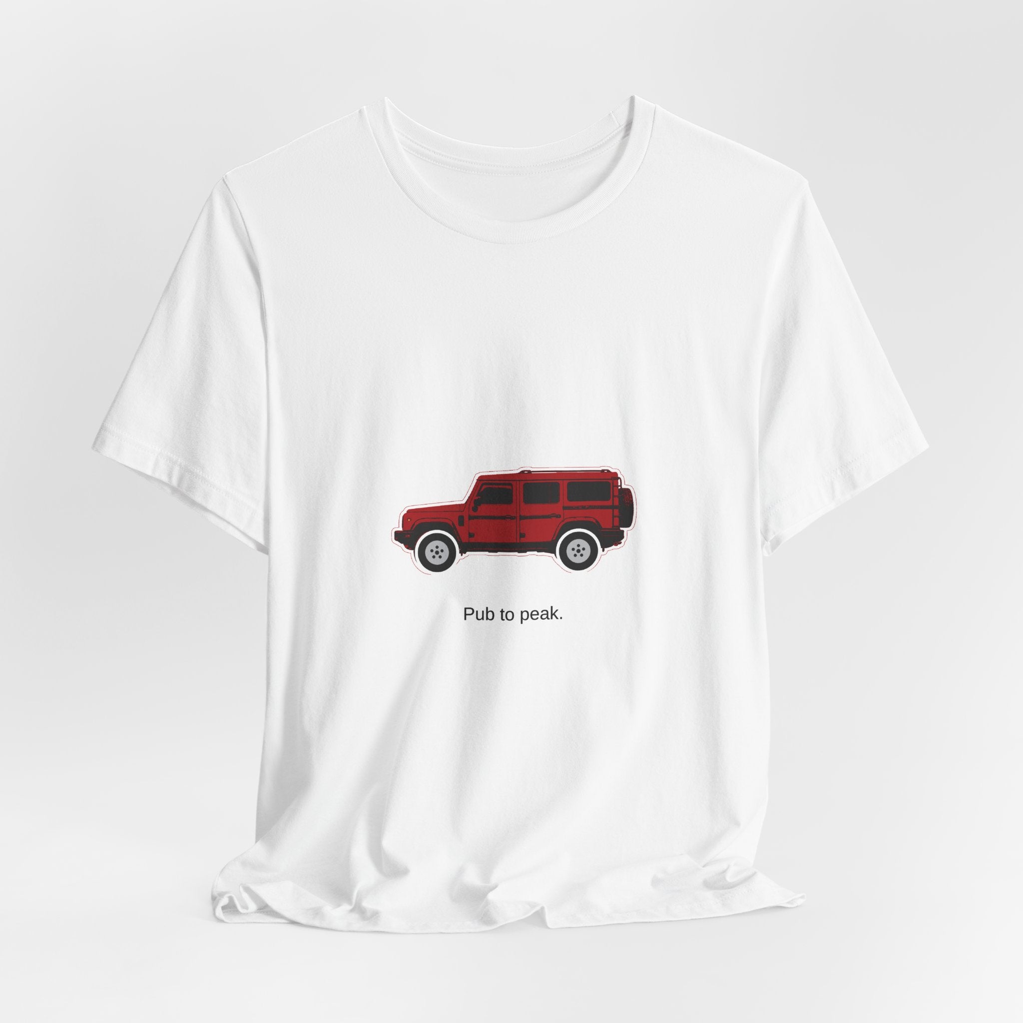 Boxy 4x4 Hambach Side Tee — Devil Red White Field — Pub to peak