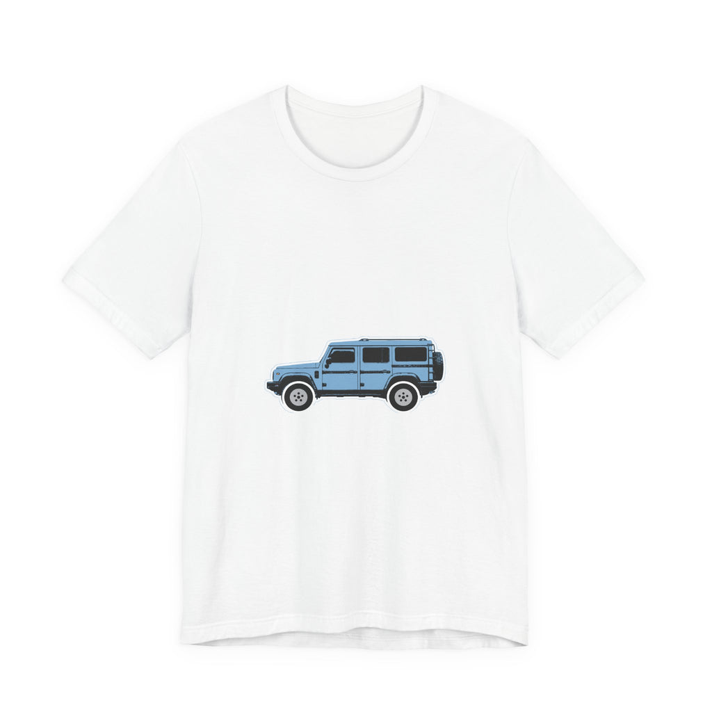 Boxy 4x4 Hambach Side Tee — Eldoret Blue White Field