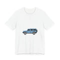 Boxy 4x4 Hambach Side Tee — Eldoret Blue White Field