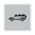Boxy 4x4 Hambach Side Sticker — Sterling Silver