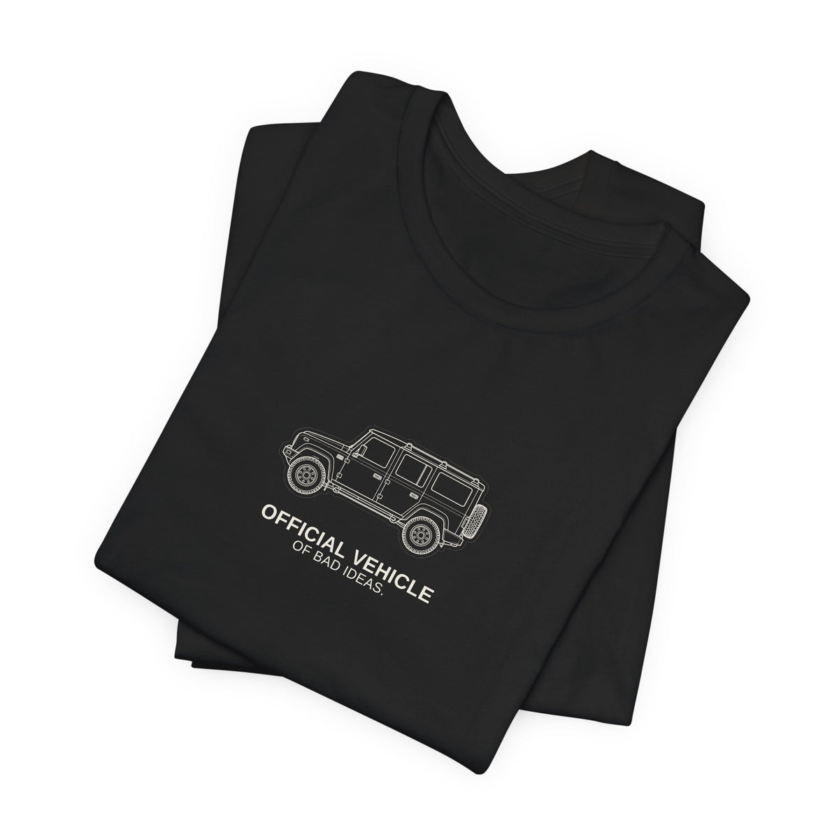Tee with full-chest boxy 4x4 and bad-ideas joke lettering – view 9