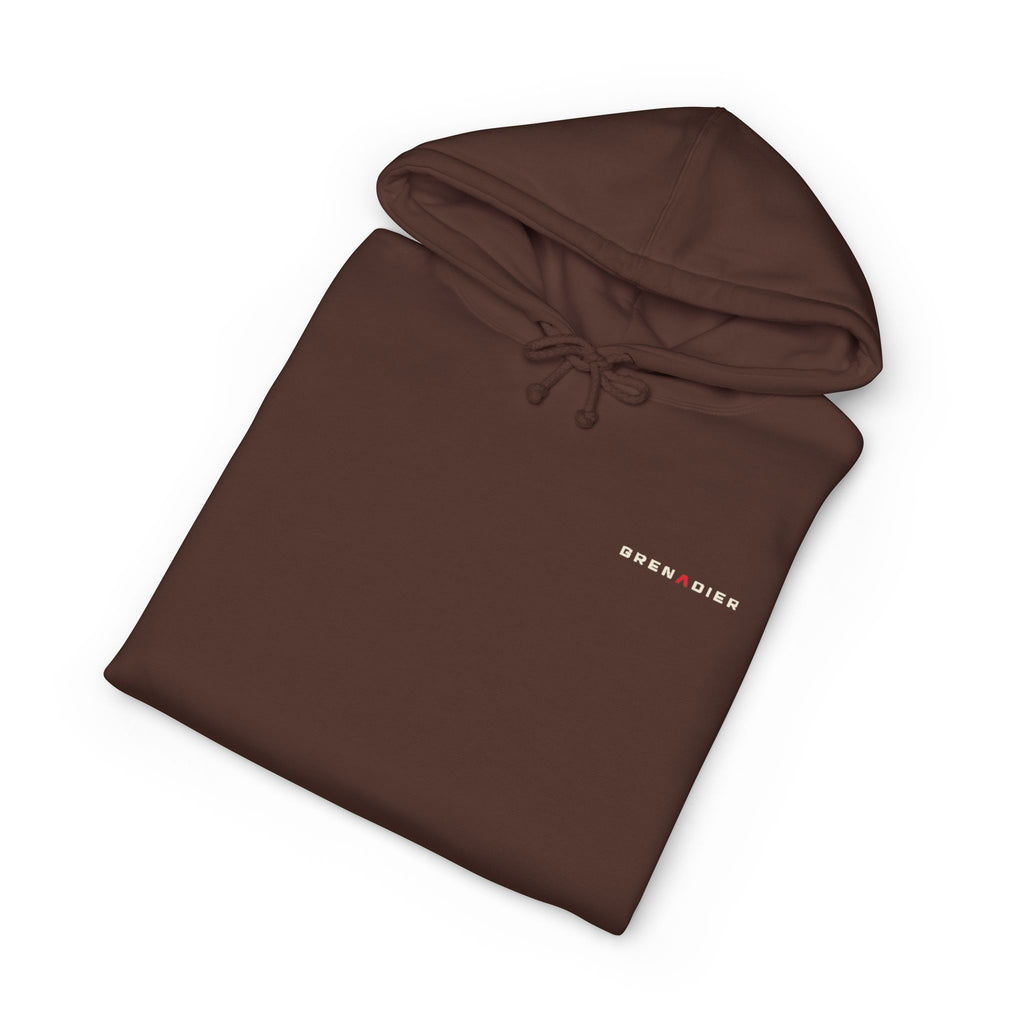 Night Wade heavyweight hoodie back print: boxy 4x4 wading water at night – view 6