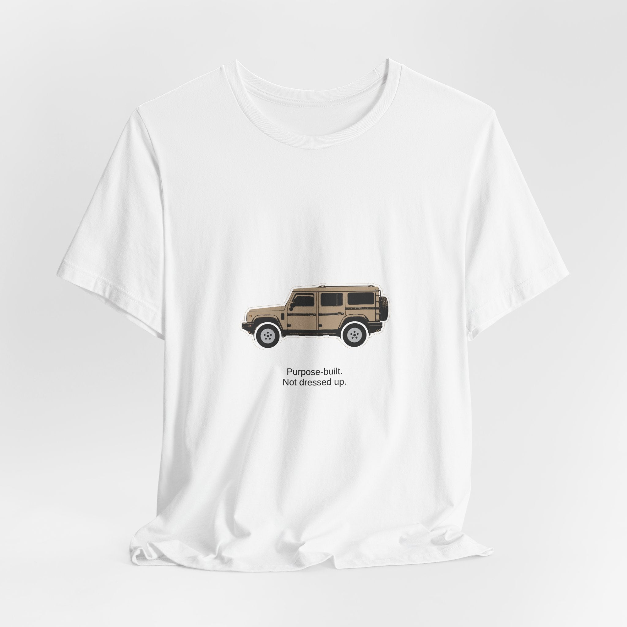Boxy 4x4 Hambach Side Tee — Magic Mushroom White Field — Purpose-built. Not dressed up.