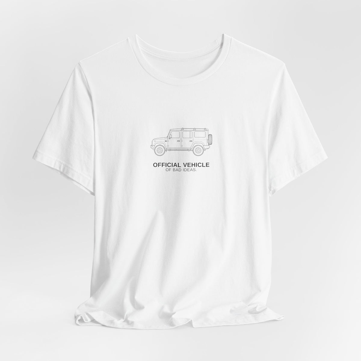 Tee with full-chest boxy 4x4 and bad-ideas joke lettering – view 7