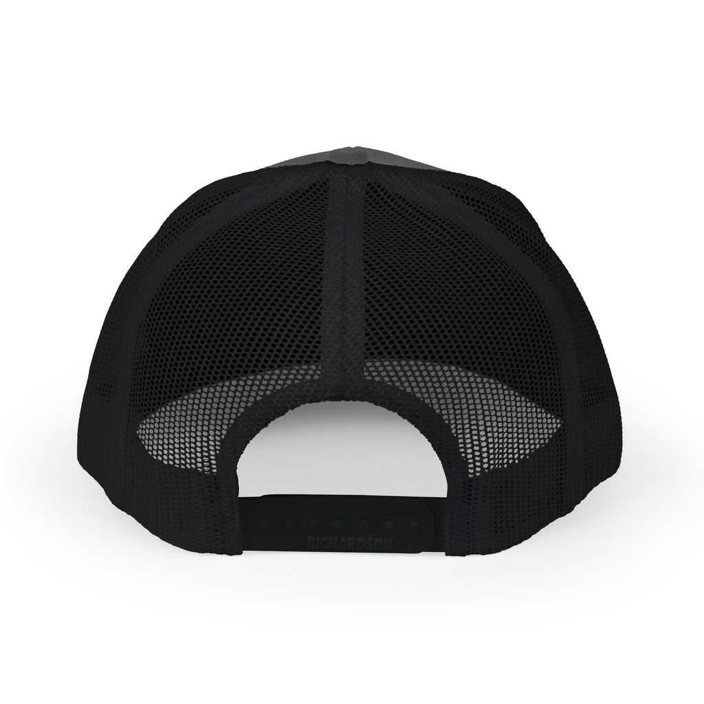 Dark snapback trucker hat with embroidered GRENADIER wordmark and red Λ – view 15