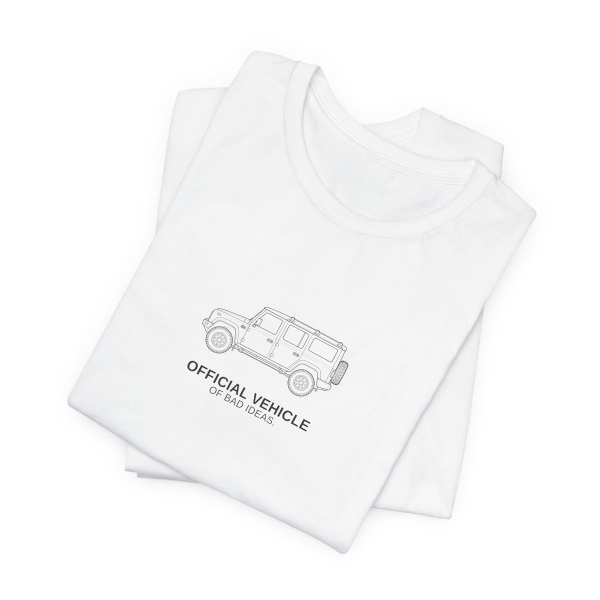 Tee with full-chest boxy 4x4 and bad-ideas joke lettering – view 6