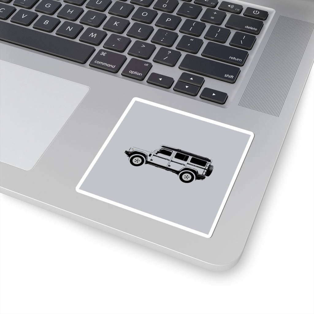 Boxy 4x4 Hambach Side Sticker — Sterling Silver Inky Roof