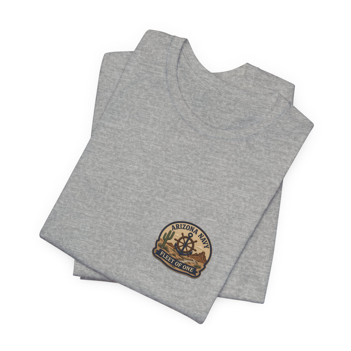 Tee with left-chest Arizona Navy fake patch – view 12
