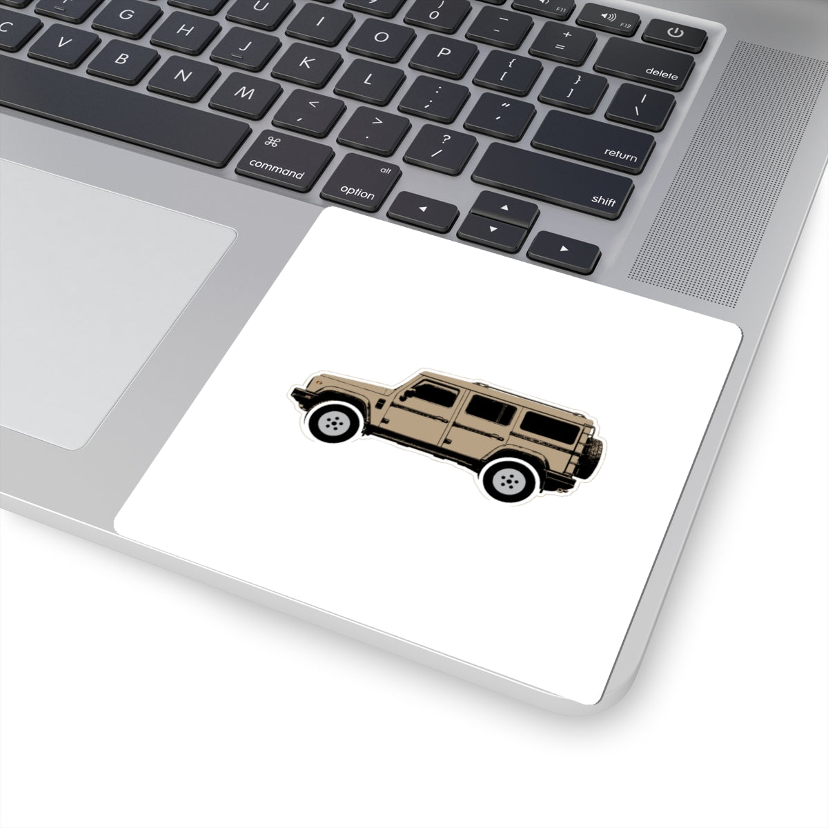 Kiss-cut sticker: Magic Mushroom boxy 4x4 side profile on a white field – view 5