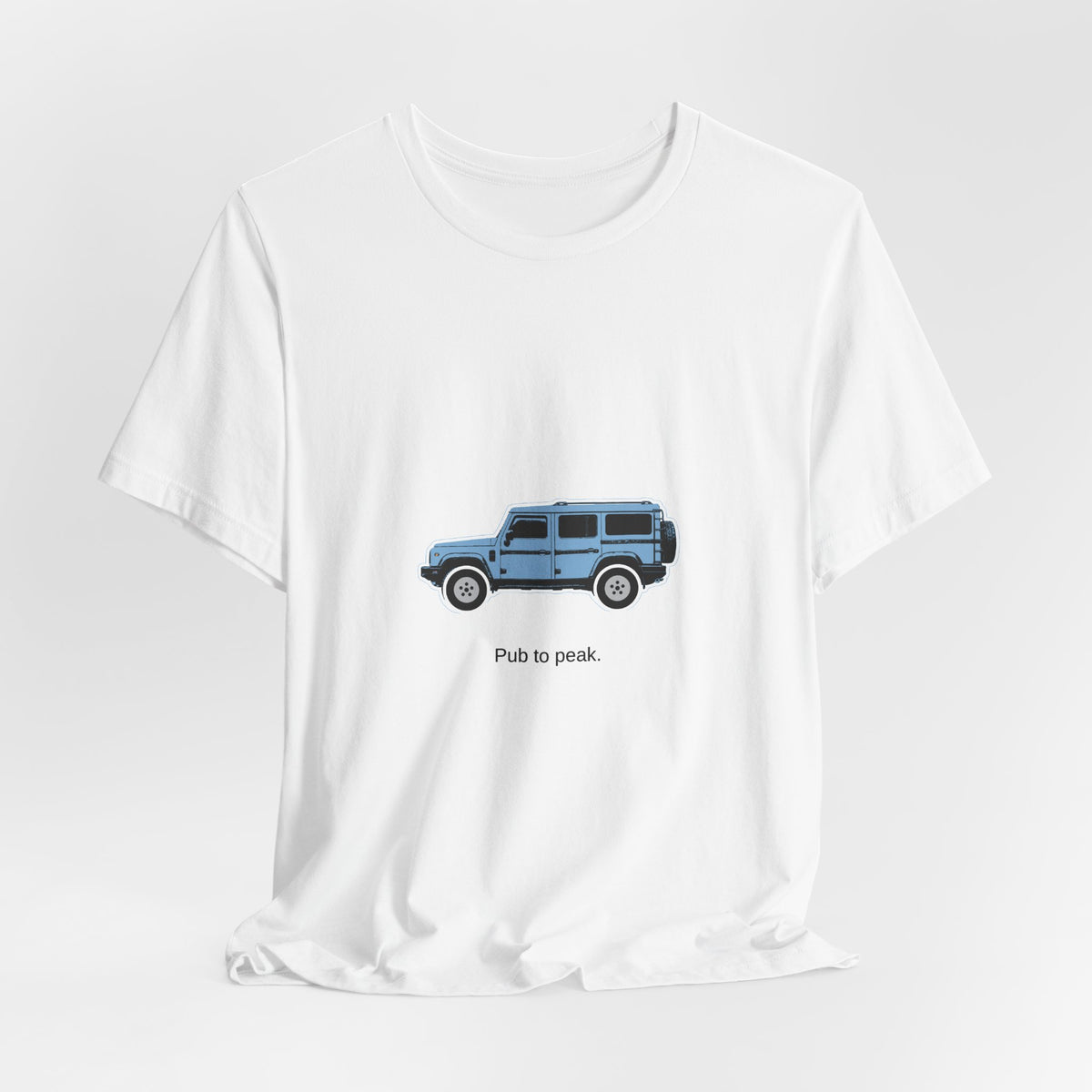 Boxy 4x4 Hambach Side Tee — Eldoret Blue White Field — Pub to peak