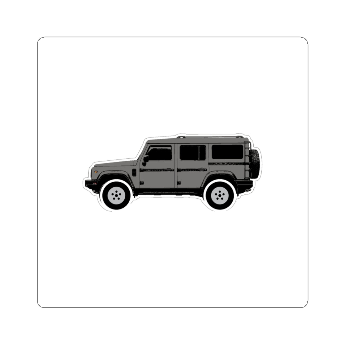 Boxy 4x4 Hambach Side Sticker — Donny Grey White Field