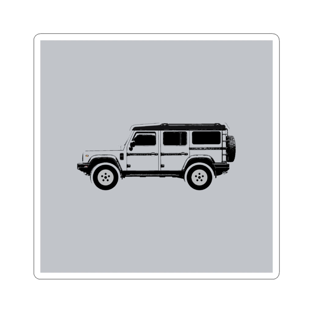 Boxy 4x4 Hambach Side Sticker — Sterling Silver Inky Roof