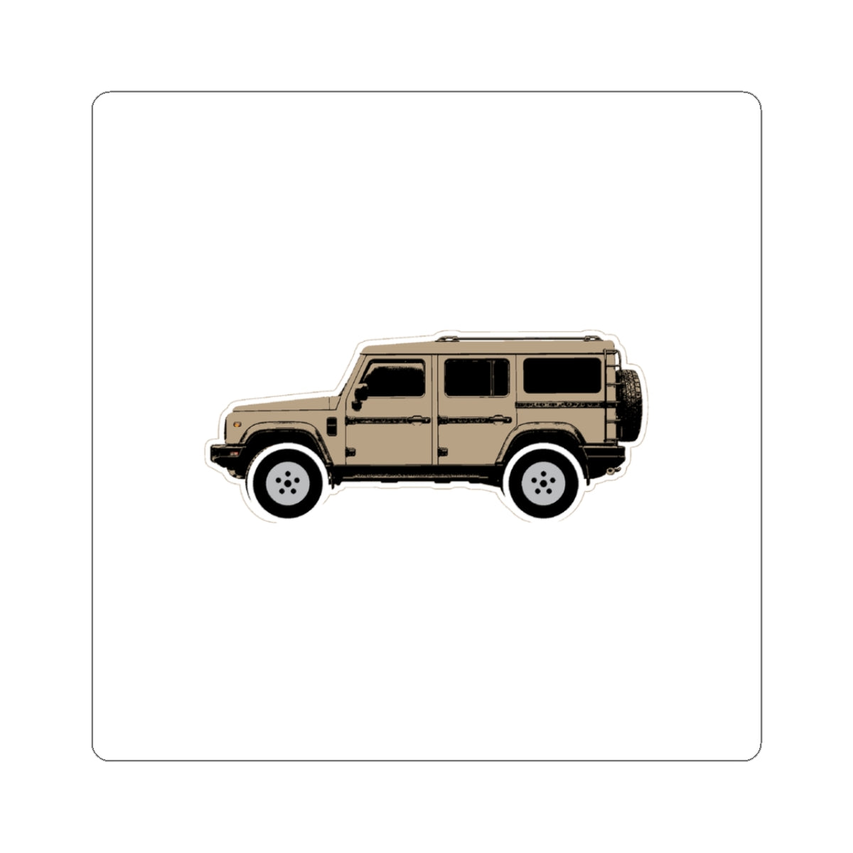 Boxy 4x4 Hambach Side Sticker — Magic Mushroom White Field