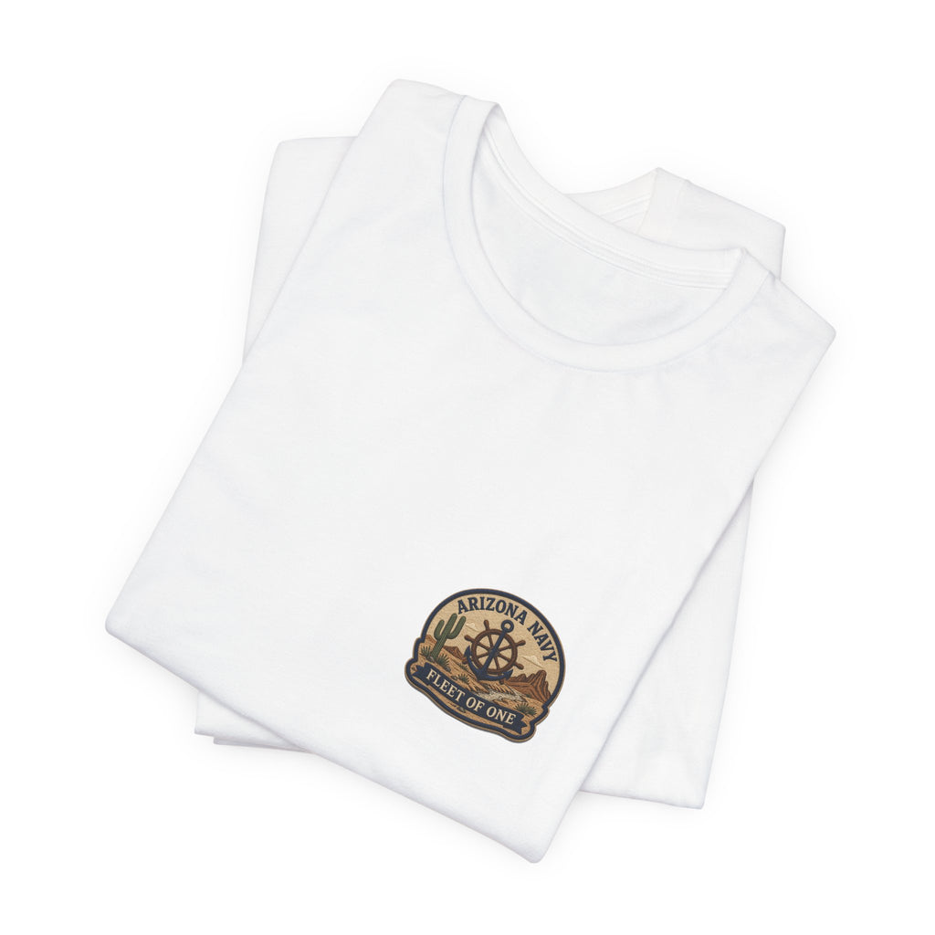 Tee with left-chest Arizona Navy fake patch – view 6