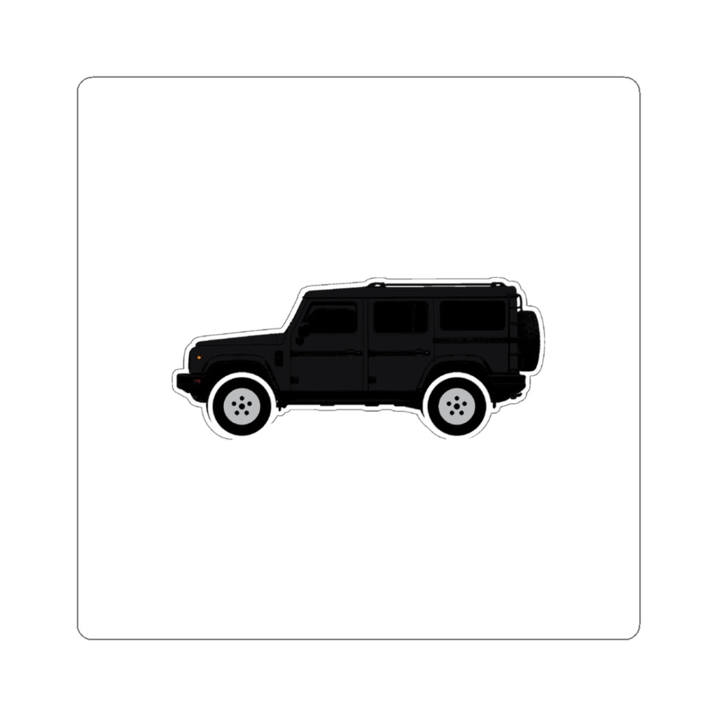 Boxy 4x4 Hambach Side Sticker — Inky Black White Field