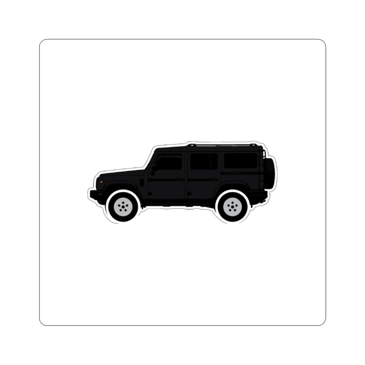 Boxy 4x4 Hambach Side Sticker — Inky Black White Field