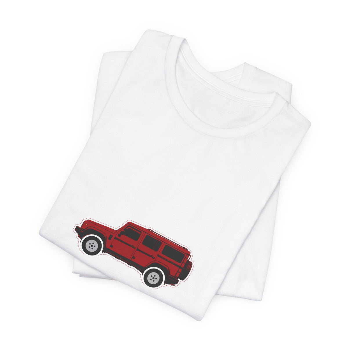 Boxy 4x4 Hambach Side Tee — Devil Red White Field — Built for jobs SUVs forgot