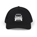 Richardson trucker hat with embroidered front-view boxy 4x4 mark, Black