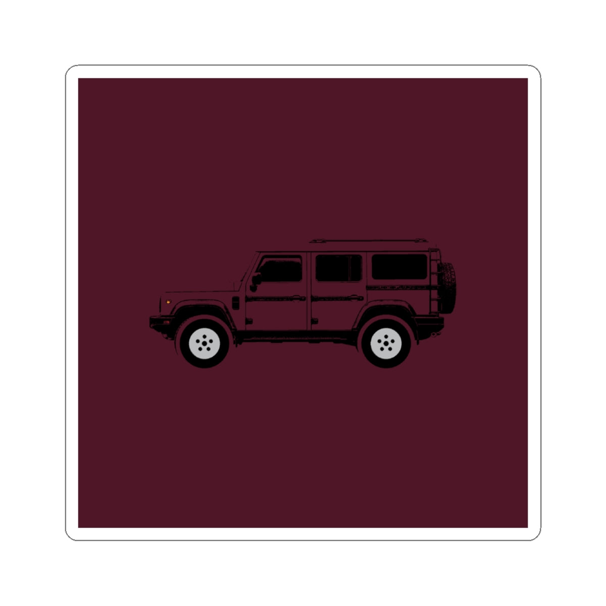 Boxy 4x4 Hambach Side Sticker — Queen's Red
