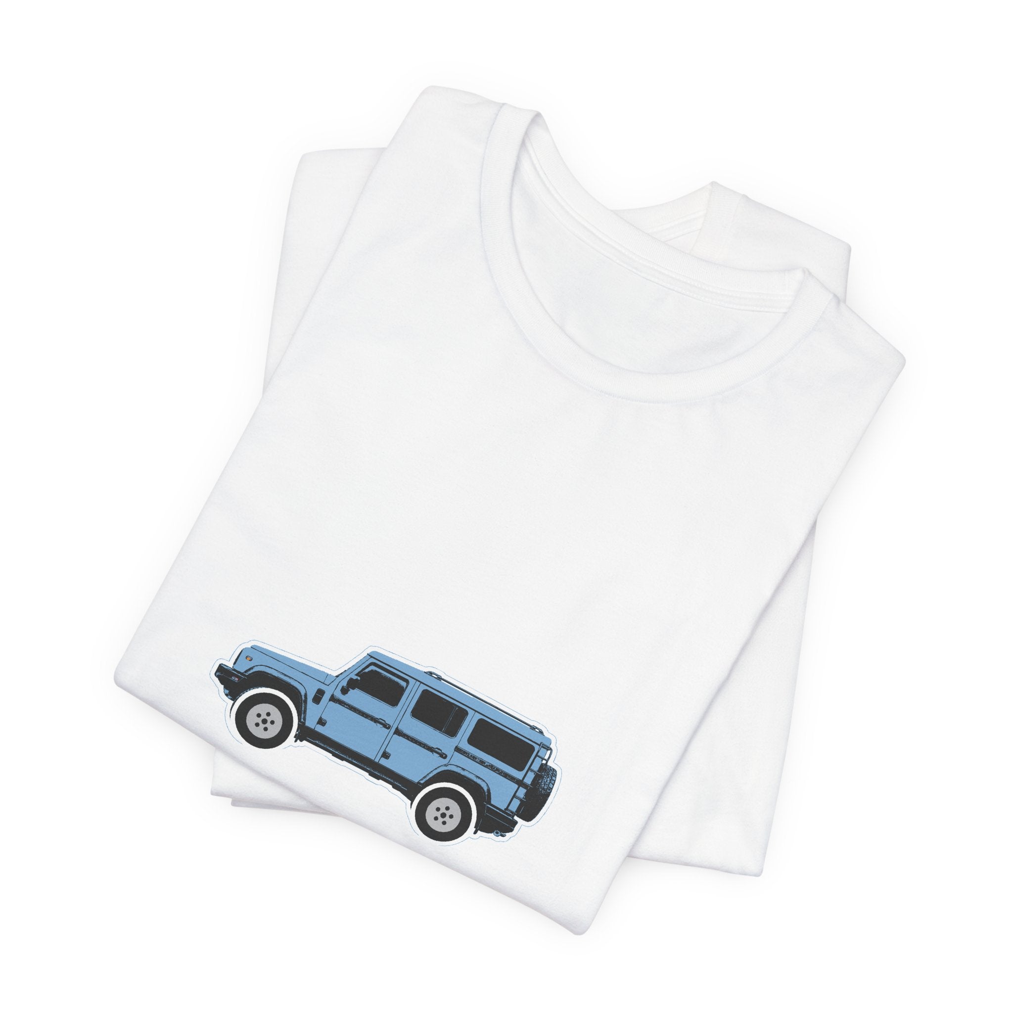 Boxy 4x4 Hambach Side Tee — Eldoret Blue White Field — Purpose-built. Not dressed up.