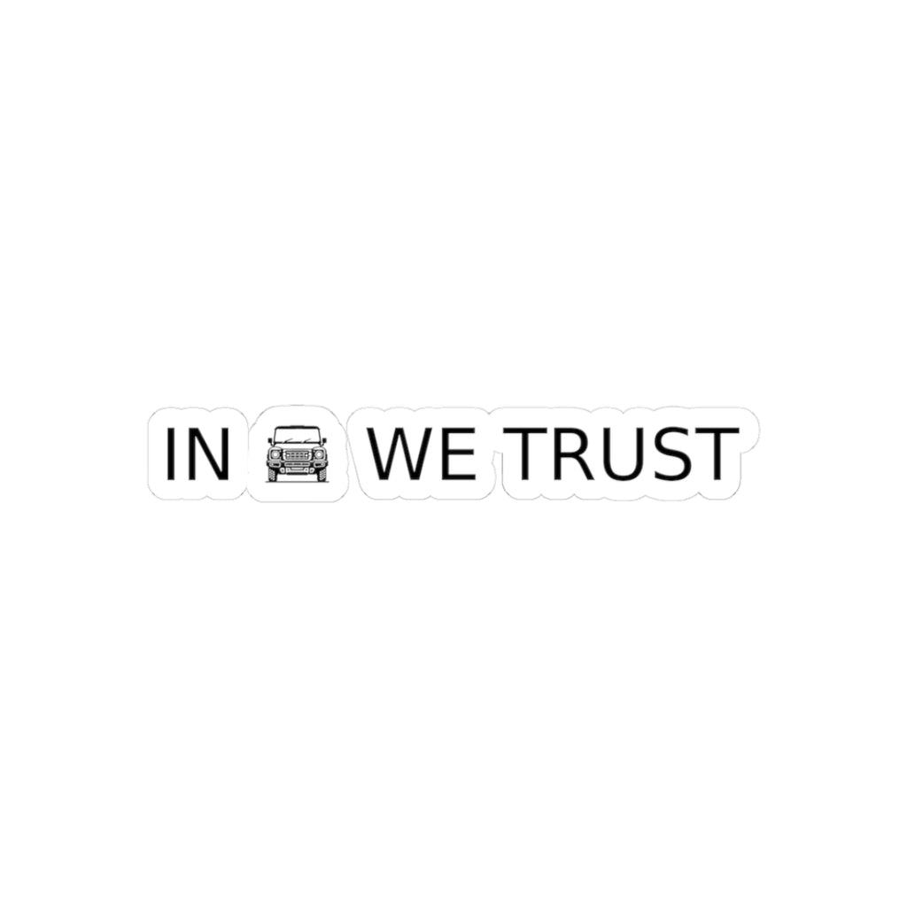In We Trust Sticker