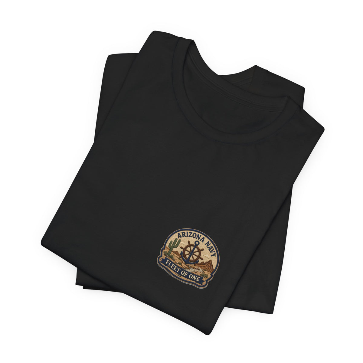 Tee with left-chest Arizona Navy fake patch – view 9