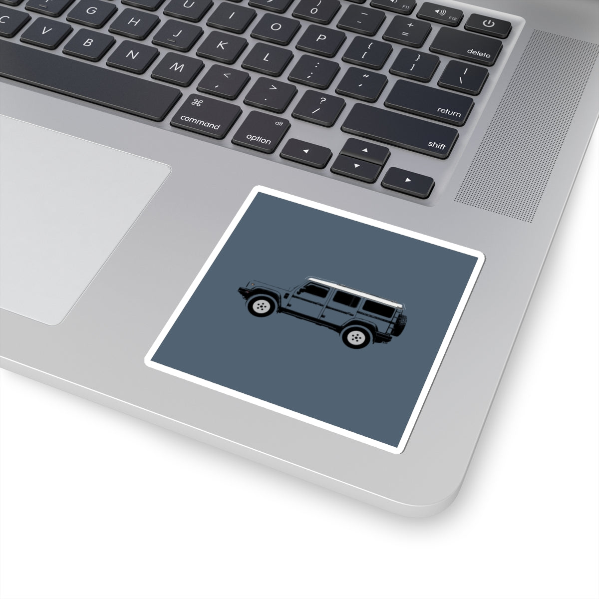 Boxy 4x4 Hambach Side Sticker — Shale Blue White Roof