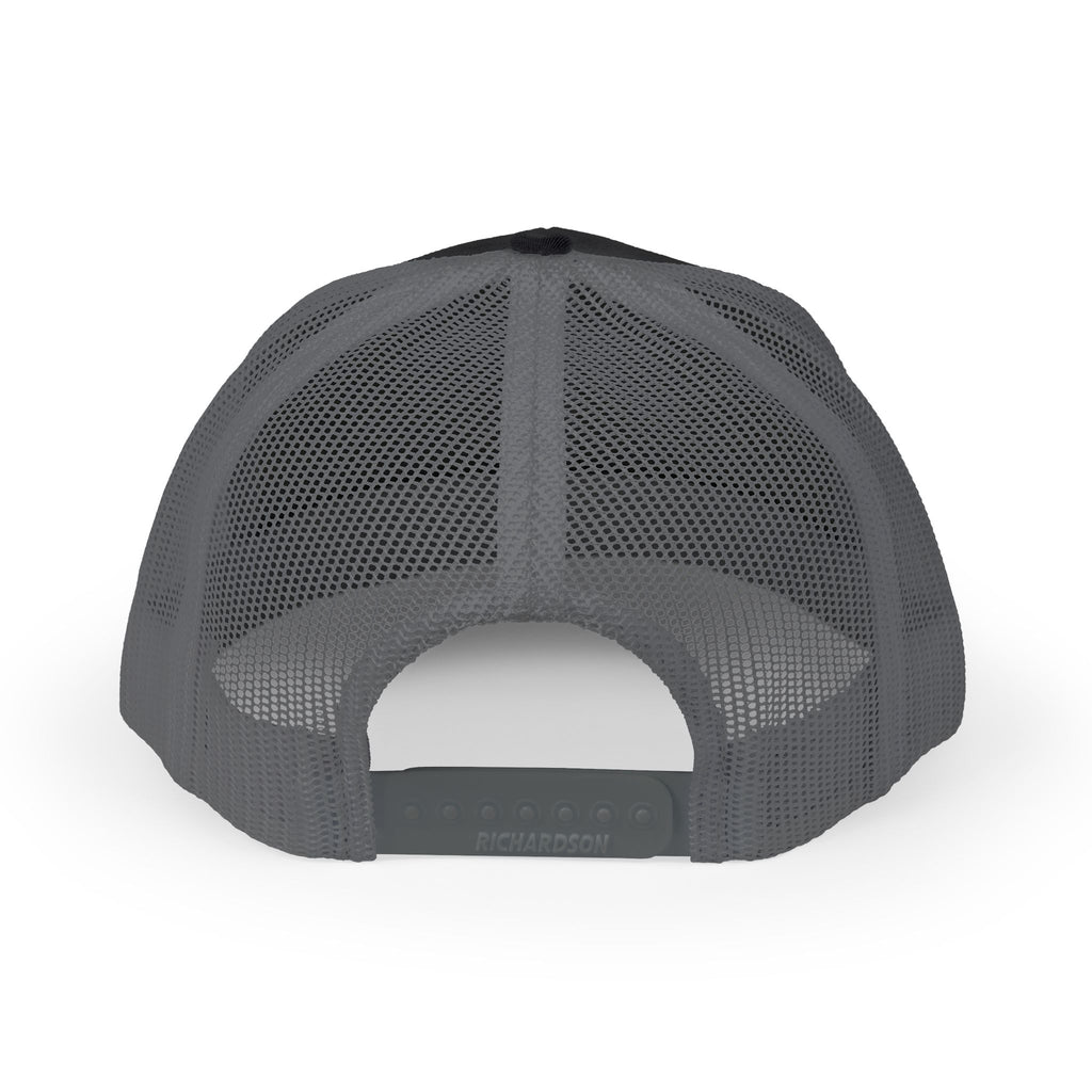 Dark snapback trucker hat with embroidered GRENADIER wordmark and red Λ – view 9