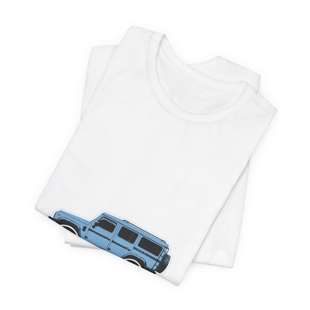 Boxy 4x4 Hambach Side Tee — Eldoret Blue White Field