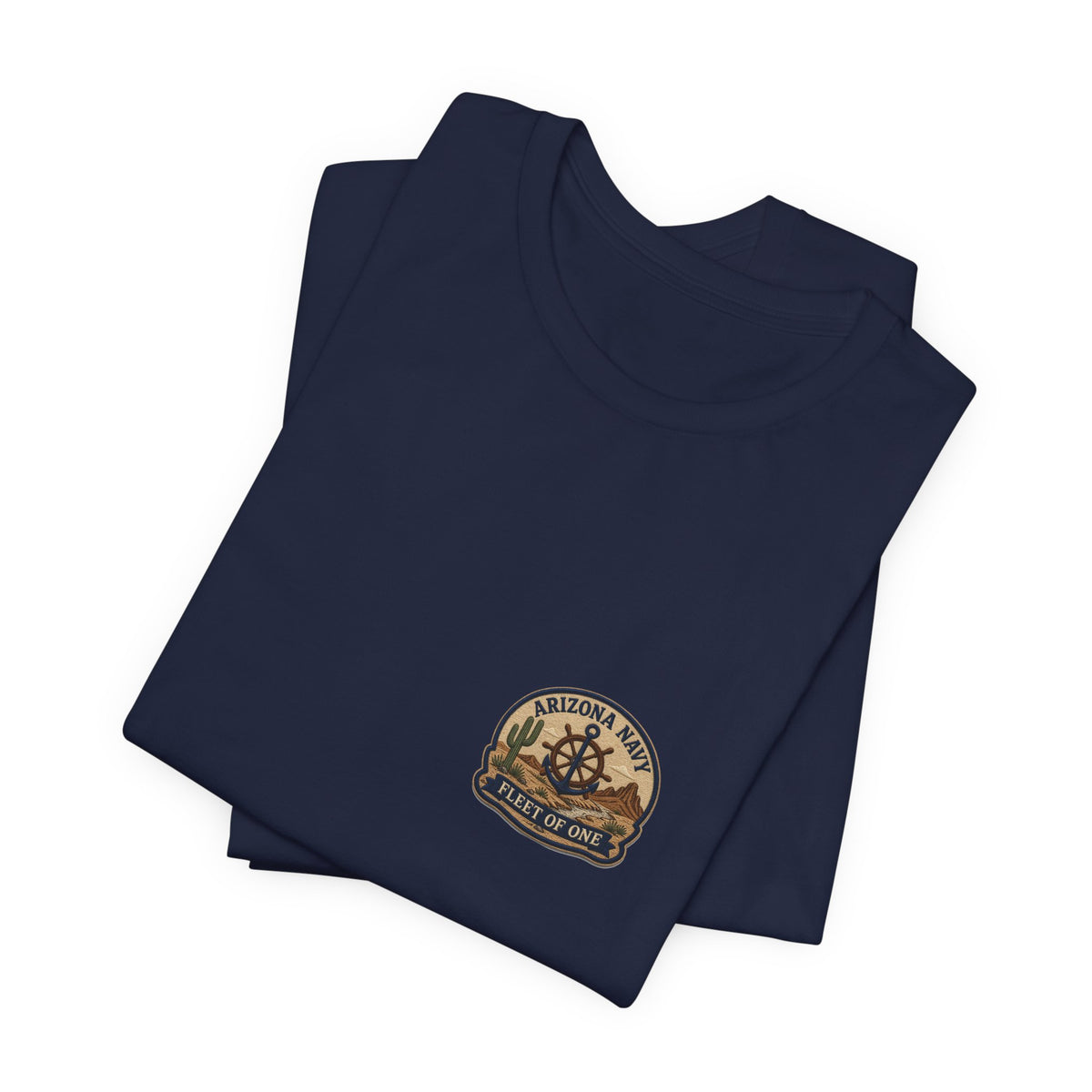 Tee with left-chest Arizona Navy fake patch – view 15