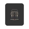 Night Wade picnic blanket: boxy 4x4 wading dark water at night with headlights on, BUILT FOR THE DEEP END lettering