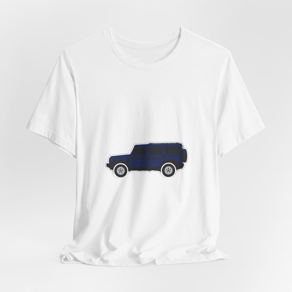Boxy 4x4 Hambach Side Tee — Britannia Blue White Field