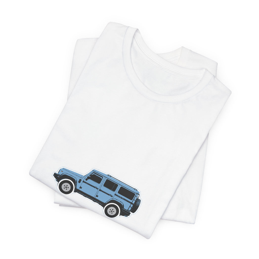 Boxy 4x4 Hambach Side Tee — Eldoret Blue White Field — Boxy for a reason