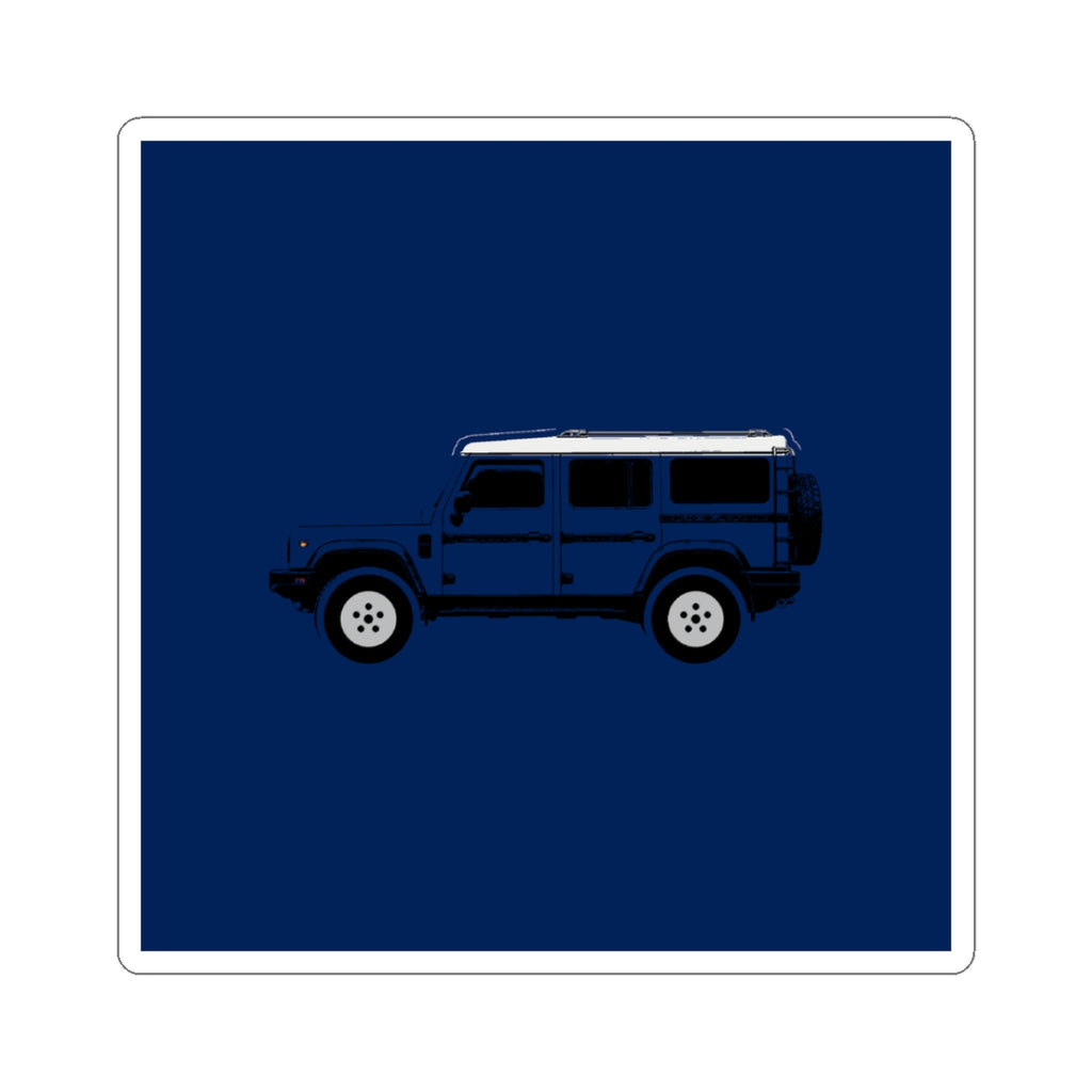 Boxy 4x4 Hambach Side Sticker — Britannia Blue White Roof