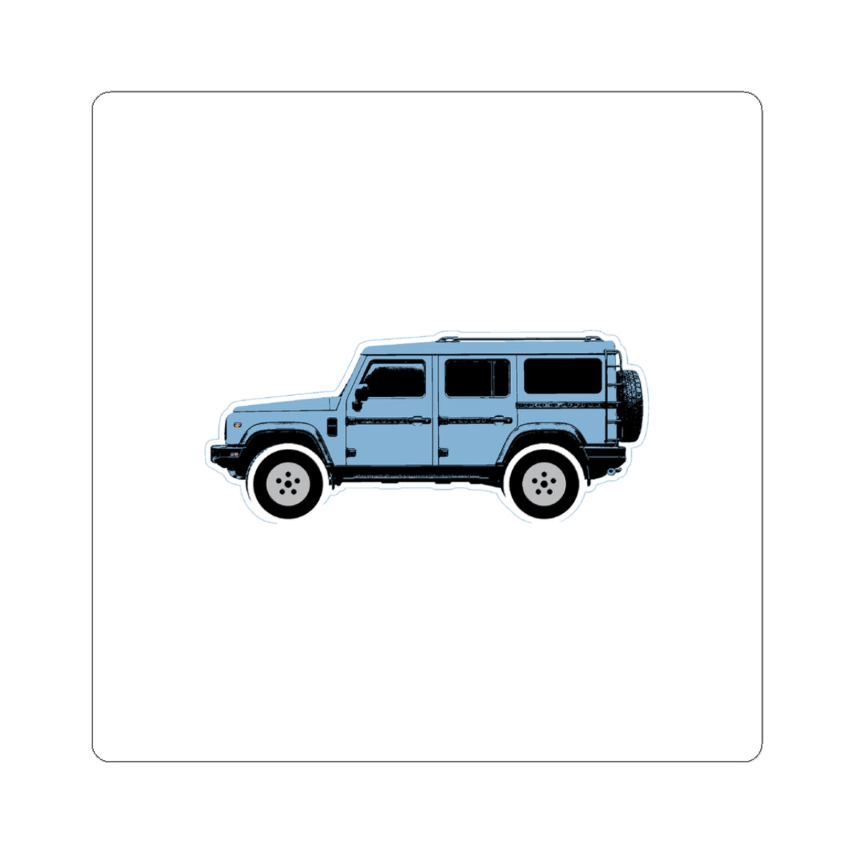 Boxy 4x4 Hambach Side Sticker — Eldoret Blue White Field
