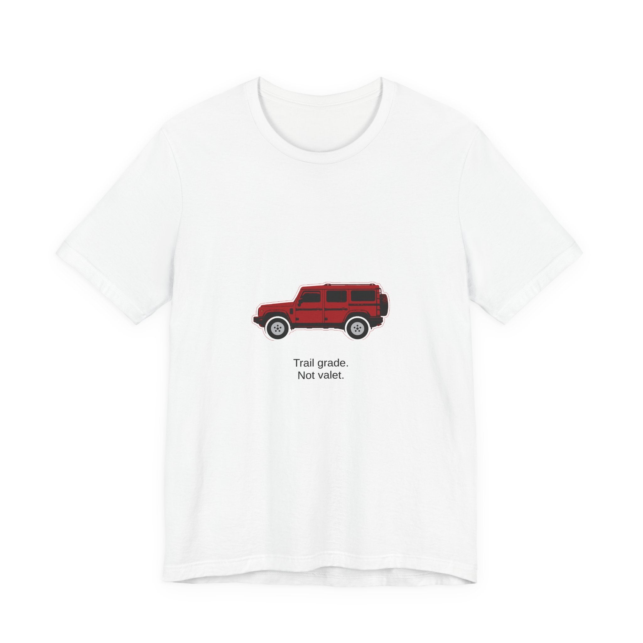 Boxy 4x4 Hambach Side Tee — Devil Red White Field — Trail grade. Not valet.