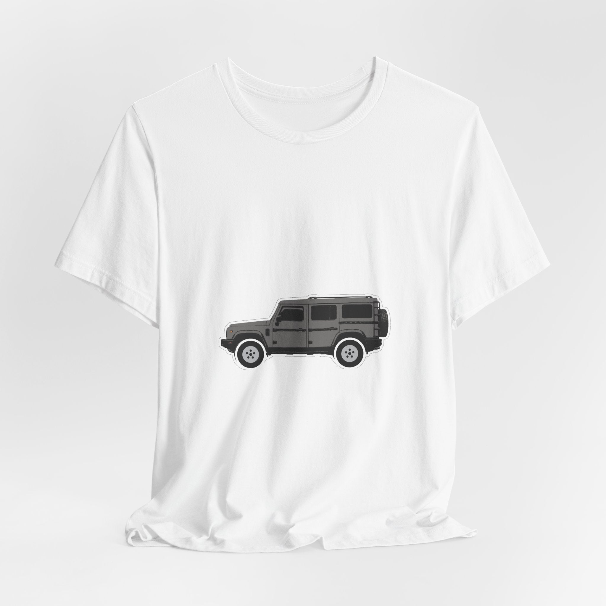 Boxy 4x4 Hambach Side Tee — Donny Grey White Field