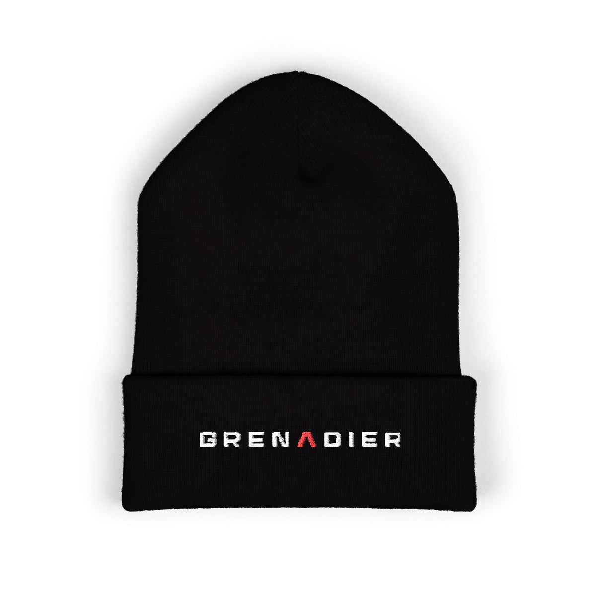 Night Wade cuffed beanie with small embroidered wordmark on the cuff, Black