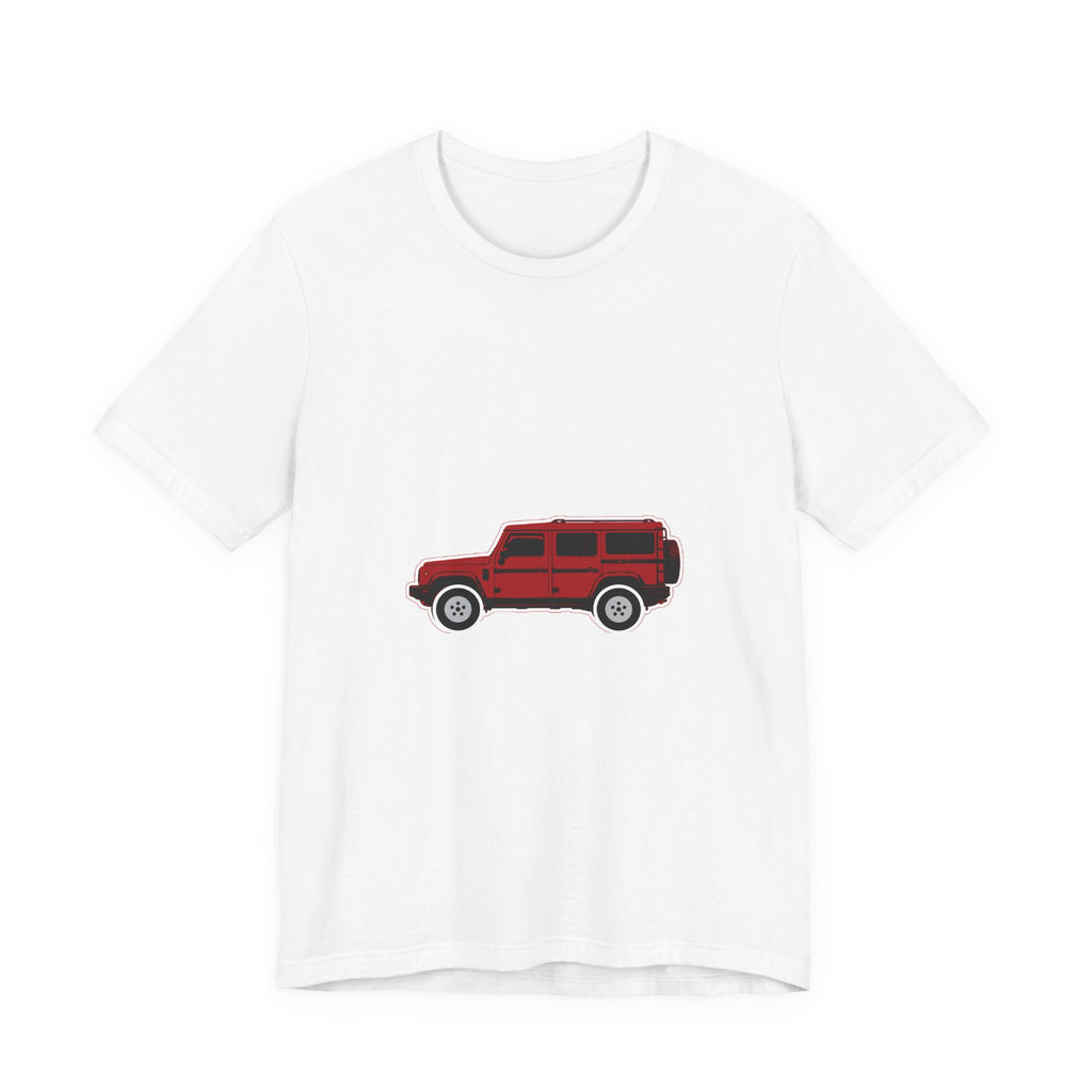 Boxy 4x4 Hambach Side Tee — Devil Red White Field
